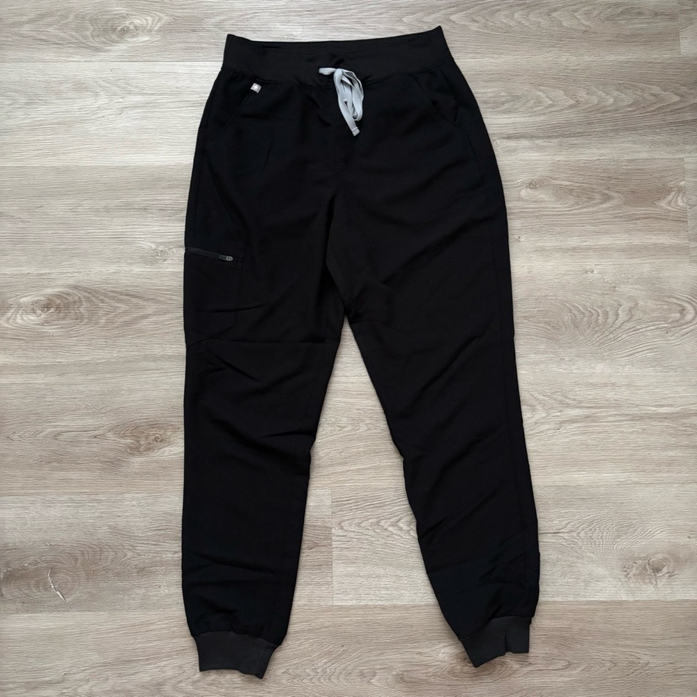 Figs Black Scrub Pants, Medium Tall